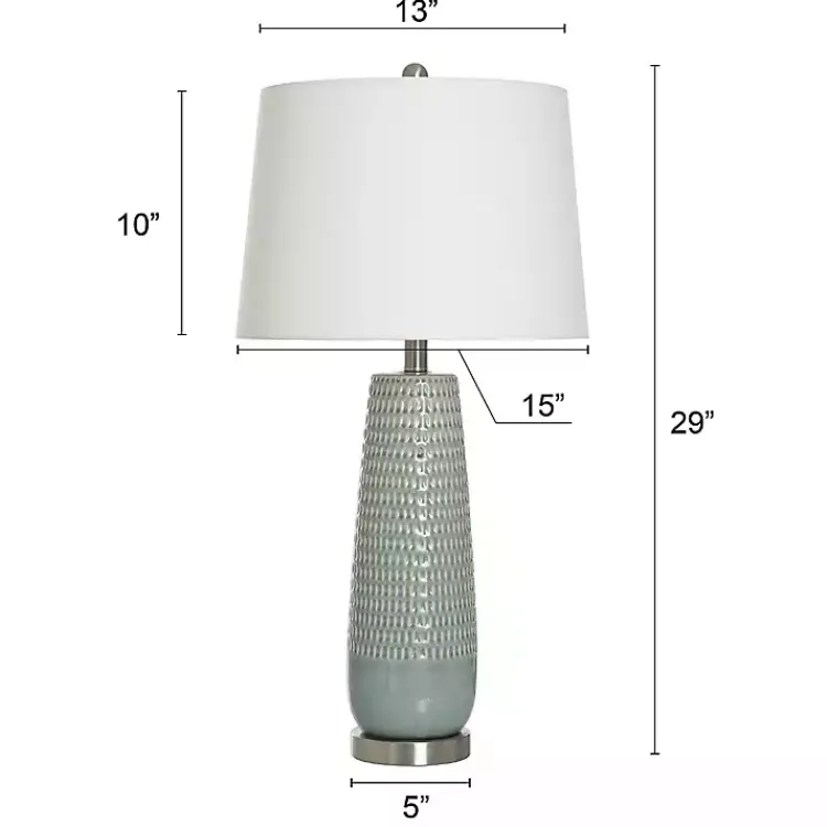 Kirklands Home Table Lamps|Sage Green Ceramic Dimpled Table Lamp White