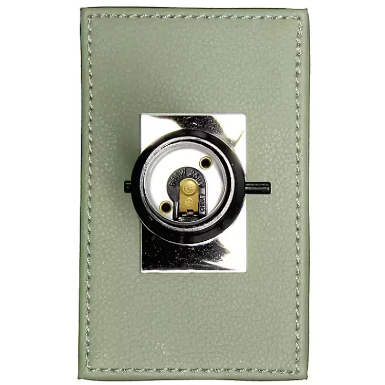 Kirklands Home Table Lamps|Sage Leather Charging Table Lamp Green