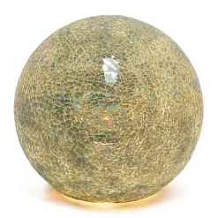 Kirklands Home Table Lamps|Sage Mosaic Ball Table Lamp Green