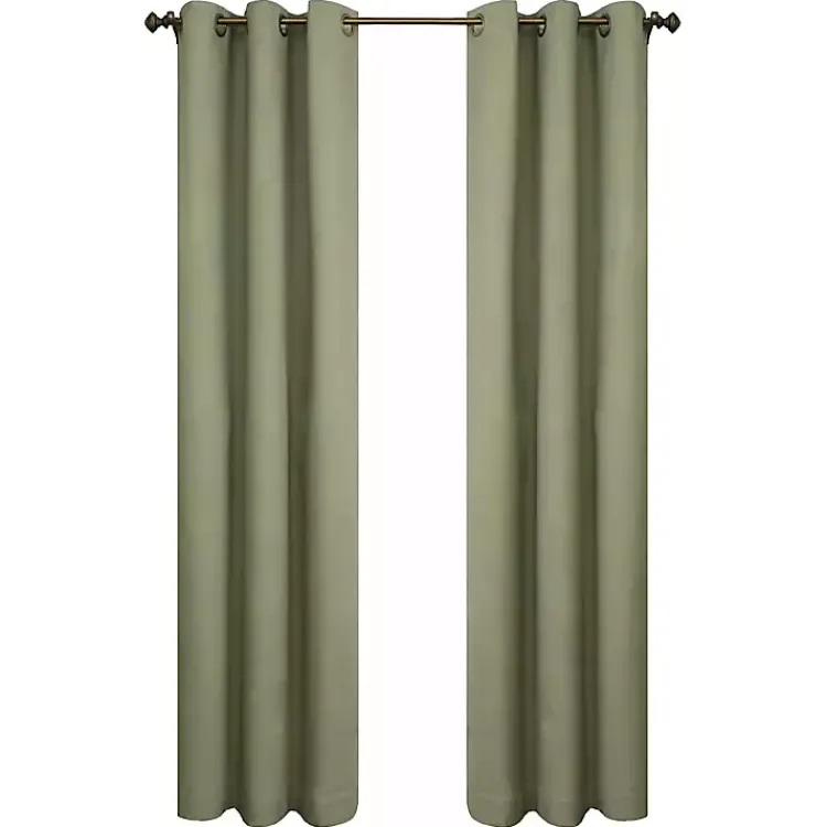 Kirklands Home Curtains & Drapes|Sage Room Darkening Curtain Panel Set, 63 in. Green