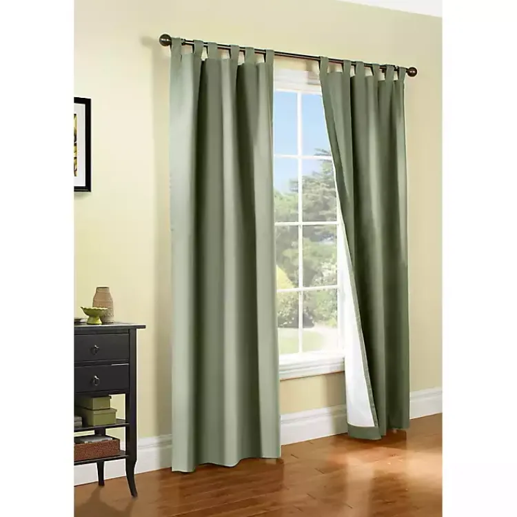 Kirklands Home Curtains & Drapes|Sage Weathermate Blackout Curtain Panel, 84 in. Green