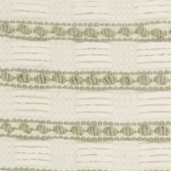 Clearance Sage Woven Knotted Stripes Throw Pillow Pillows