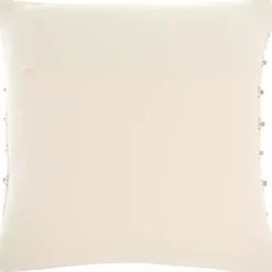 Clearance Sage Woven Knotted Stripes Throw Pillow Pillows