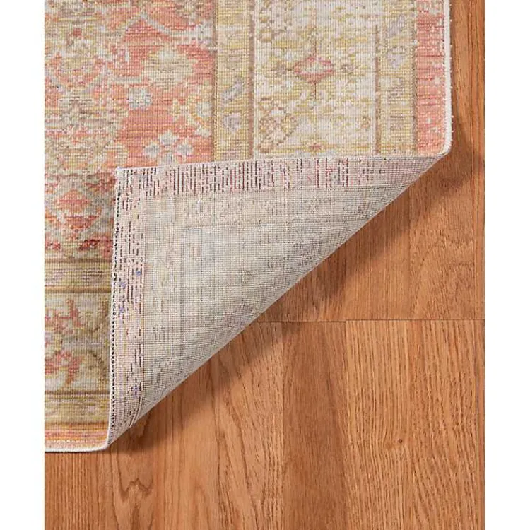 Kirklands Home Area Rugs|Salmon Vintage Border Area Rug, 8x11 Pink