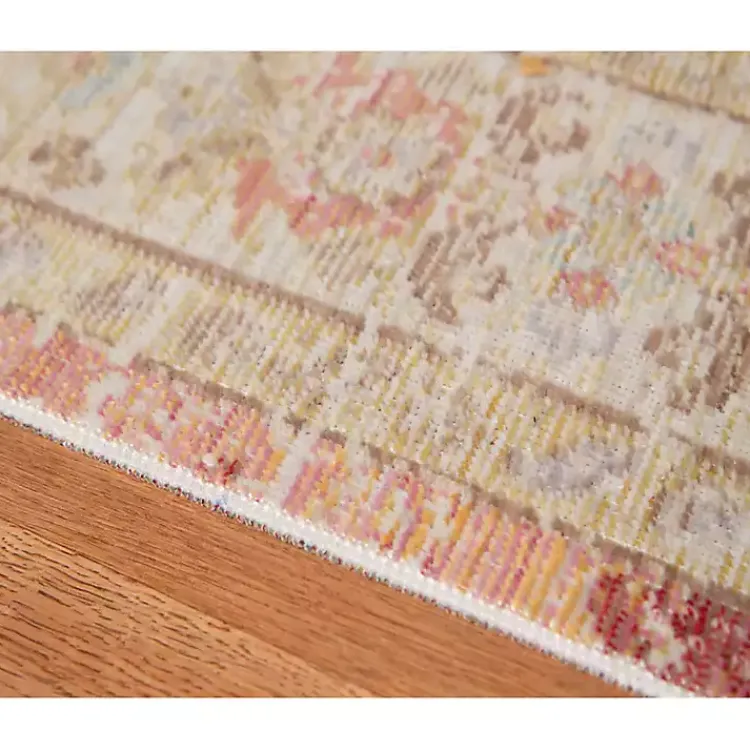 Kirklands Home Area Rugs|Salmon Vintage Border Area Rug, 8x11 Pink