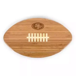 Kirklands Home Serving & Entertaining|San Francisco 49ers Bamboo Football Cutting Board Tan