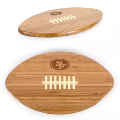 Kirklands Home Serving & Entertaining|San Francisco 49ers Bamboo Football Cutting Board Tan