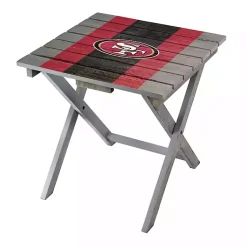 Kirklands Home Outdoor Tables|San Francisco 49ers Folding Outdoor Table Brown