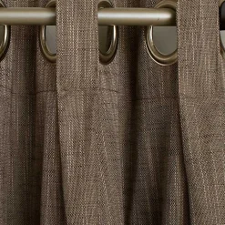 Kirklands Home Curtains & Drapes|Sand Box Pleated Single Curtain Panel, 84 in. Brown