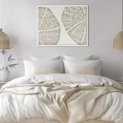 Kirklands Home Wall Plaques|Sand Dollar Rice Paper Shadowbox Wall Plaque White