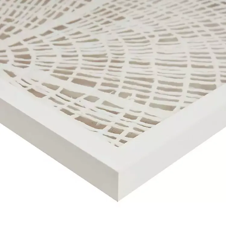 Kirklands Home Wall Plaques|Sand Dollar Rice Paper Shadowbox Wall Plaque White