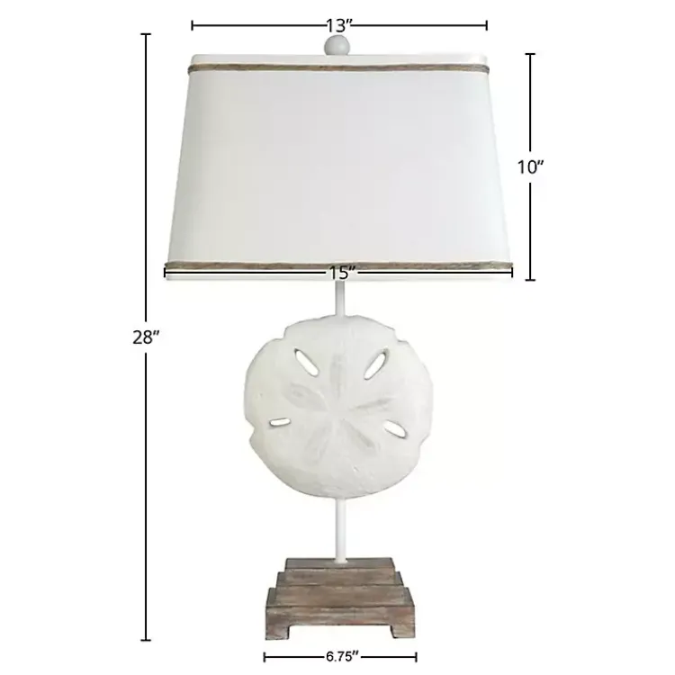 Kirklands Home Table Lamps|Sand Dollar Table Lamps, Set of 2 White