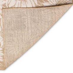 Kirklands Home Outdoor Rugs|Sand Floral Blooms Outdoor Area Rug, 4x7
