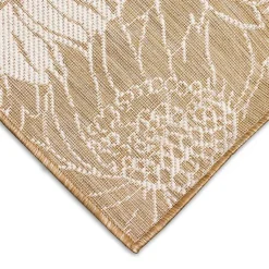 Kirklands Home Outdoor Rugs|Sand Floral Blooms Outdoor Area Rug, 4x7