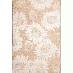 Kirklands Home Outdoor Rugs|Sand Floral Blooms Outdoor Area Rug, 7x9