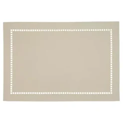 Kirklands Home Table Linens|Sand Laser-Cut Hemstitch Placemats, Set of 4 Ivory