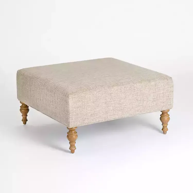 Kirklands Home Coffee Tables|Sand Upholstered Chanson Coffee Table Ottoman Tan