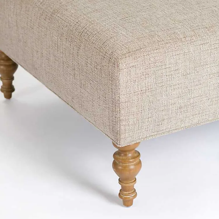 Kirklands Home Coffee Tables|Sand Upholstered Chanson Coffee Table Ottoman Tan