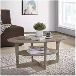 Kirklands Home Coffee Tables|Sandstone Oval Coffee Table Tan