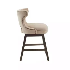 Kirklands Home Bar Stools & Counter Height Stools|Sandy Beige Curve Back Swivel Counter Stool Tan