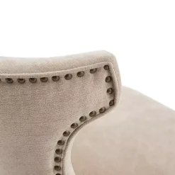 Kirklands Home Bar Stools & Counter Height Stools|Sandy Beige Curve Back Swivel Counter Stool Tan