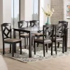 Kirklands Home Dining Tables|Sandy Beige Diamond Back 7-pc. Dining Set