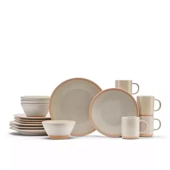 Kirklands Home Dinnerware|Sandy Beige Speckled 16-pc. Dinnerware Set Tan