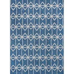 Kirklands Home Outdoor Rugs|Sanford Blue Geometric Shapes Outdoor Rug, 8x10