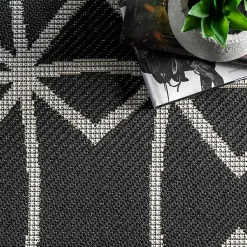 Kirklands Home Outdoor Rugs|Sanford Gray Geometric Shapes Outdoor Rug, 5x8