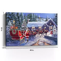 Sale Santa and his Team Canvas Art Print Christmas Art & Wall Decor
