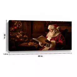 Sale Santa and List Canvas Art Print Christmas Art & Wall Decor