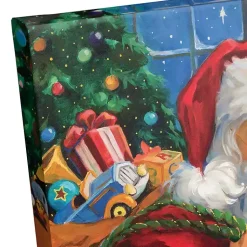 Outlet Santa Checking His List Canvas Art Print Christmas Art & Wall Decor