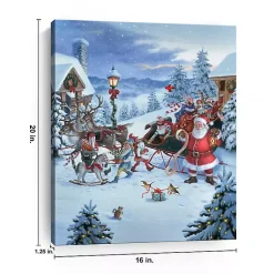 Outlet Santa Christmas Gifts Canvas Christmas Art Print Christmas Art & Wall Decor
