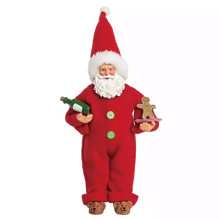 Santa in Pajamas Christmas Figurine Christmas Decorations