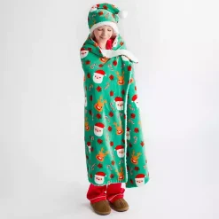 Clearance Santa Kids Hooded Throw Blankets & Throws