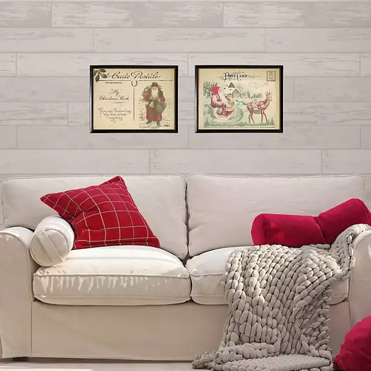 Outlet Santa Sleigh Post Card Christmas Art Print Christmas Art & Wall Decor