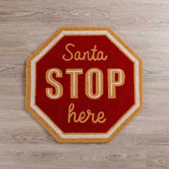 Kirklands Home Doormats|Santa Stop Here Christmas Doormat