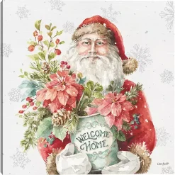 Best Santa Welcome Christmas Canvas Art Print Christmas Art & Wall Decor