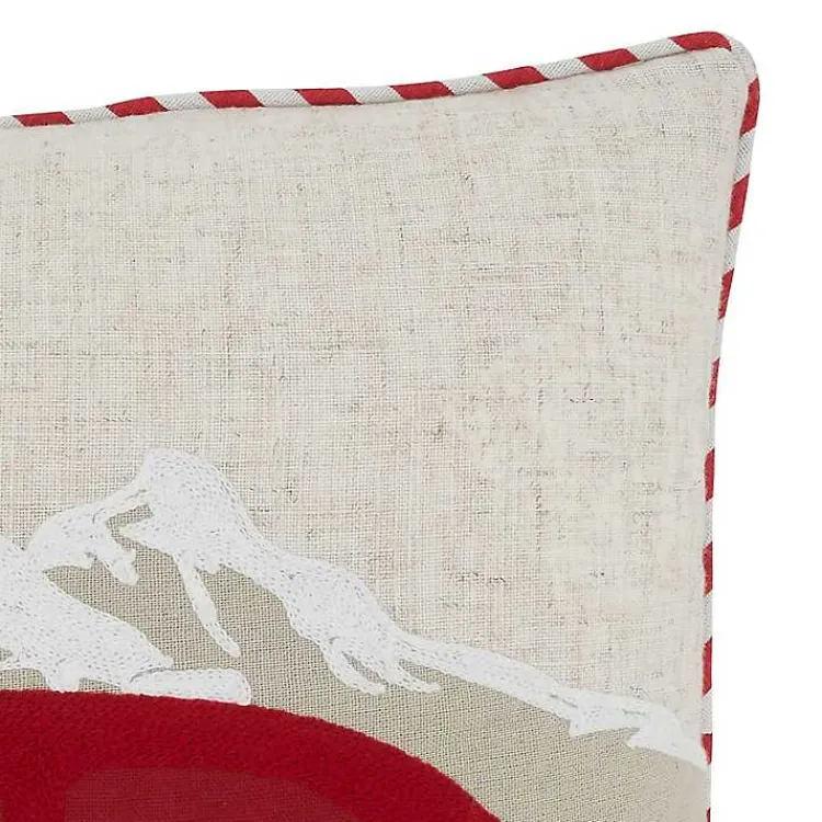 Hot Santa with Truck and Trailer Pillow Christmas Pillows