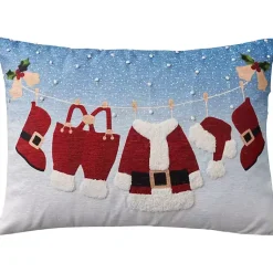 New Santa's Clothesline Lumbar Pillow Christmas Pillows