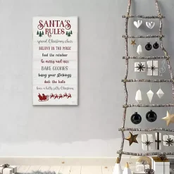 Outlet Santa's Rules Framed Canvas Print Christmas Art & Wall Decor