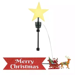 Discount Santa's Sleigh Animated Pre-Lit Tree Topper Christmas Tree Decorations