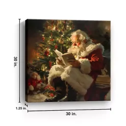 Outlet Santa's Stories Canvas Art Print, 30x30 in. Christmas Art & Wall Decor