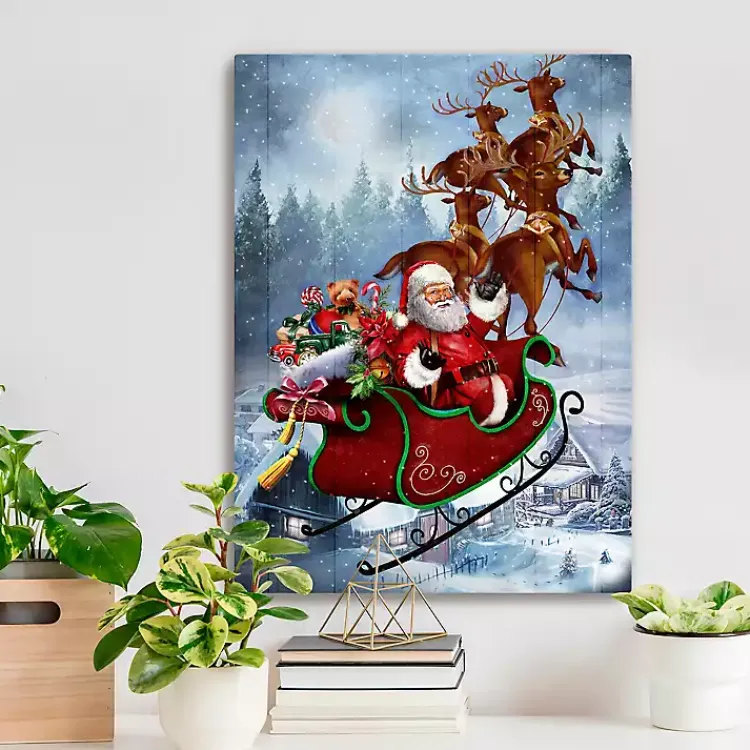 Outlet Santa's Take Off Canvas Art Print Christmas Art & Wall Decor