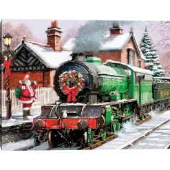 Best Santa's Train Canvas Art Print Christmas Art & Wall Decor