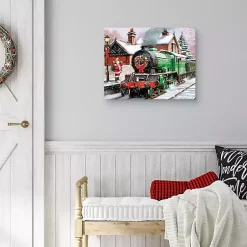 Best Santa's Train Canvas Art Print Christmas Art & Wall Decor