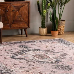 Kirklands Home Area Rugs|Sasha Medallion Washable Area Rug, 4x6