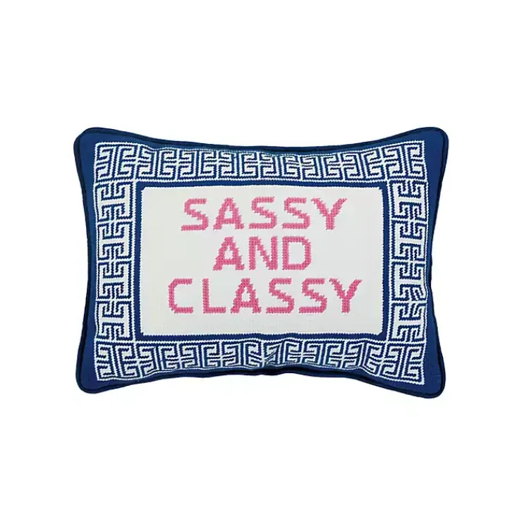Best Sassy and Classy Needlepoint Throw Pillow Pillows