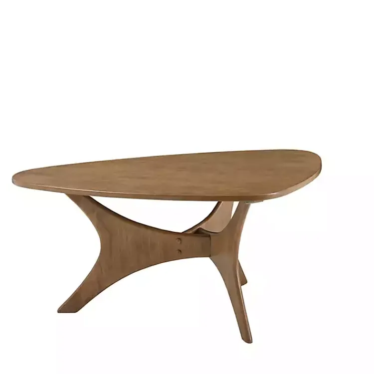 Kirklands Home Coffee Tables|Savannah Wooden Triangle Coffee Table Brown
