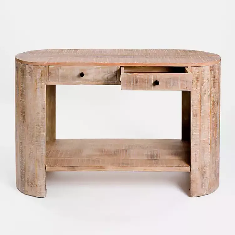 Kirklands Home Console Tables|Sawmark 2-Drawer Console Table Brown